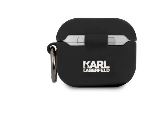 KLACA3SILRSGBK Karl Lagerfeld Rue St Guillaume Силиконовый чехол для наушников Apple Airpods 3 черный