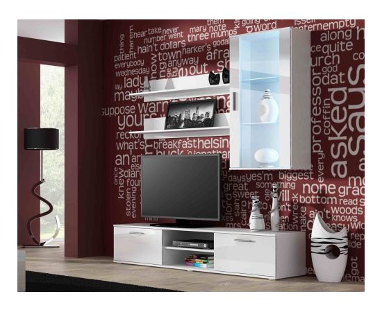 Cama Meble Cama TV stand SOHO 180 white/white gloss