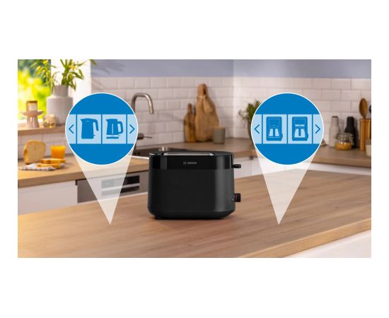 Bosch TAT2M123 toaster 2 slice(s) 950 W Black