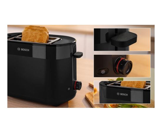 Bosch TAT2M123 toaster 2 slice(s) 950 W Black