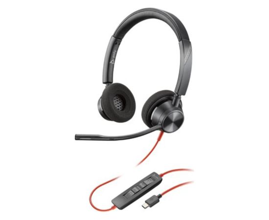 Sennheiser HP Poly Blackwire 3320 Stereo USB-C Headset +USB-C/A Adapter (213934-01) / 8X219AA