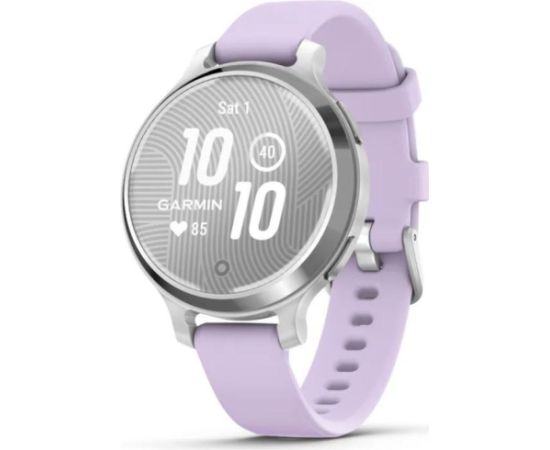 Garmin Lily 2 Active Silver with Purple Jasmine Silicone Band