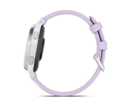 Garmin Lily 2 Active Silver with Purple Jasmine Silicone Band