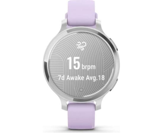 Garmin Lily 2 Active Silver with Purple Jasmine Silicone Band