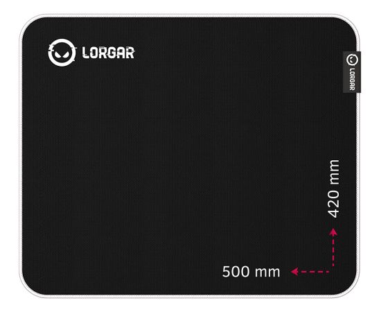 Lorgar Legacer 755, Gaming mouse pad, Ultra-gliding surface, Purple anti-slip rubber base, size: 500mm x 420mm x 3mm, weight 0.45kg