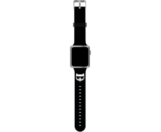 Karl Lagerfeld Choupette Head siksniņa pulkstenim Apple Watch 38mm | 40mm | 41mm melna