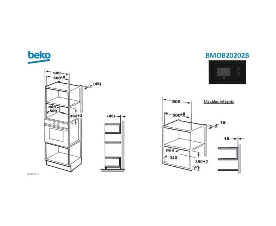 Beko microwave oven BMOB20202B