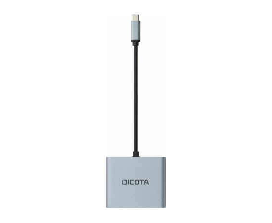 DICOTA D32063 USB-C portable 4-in-1 mini docking station 4K HDMI PD 100 W Silver