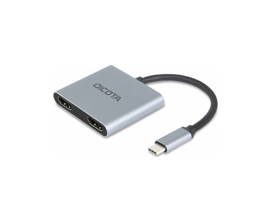 DICOTA D32063 USB-C portable 4-in-1 mini docking station 4K HDMI PD 100 W Silver