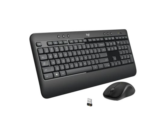 Logitech MK540 Advanced Combo Wireless Keyboard + Mouse, RF Wireless, EN-Arabic, Black