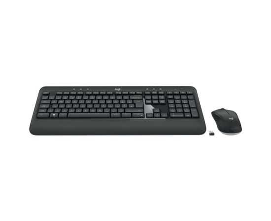 Logitech MK540 Advanced Combo Wireless Keyboard + Mouse, RF Wireless, EN-Arabic, Black