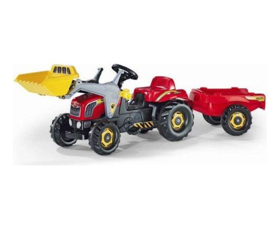 Rolly Toys Traktor Rolly z łyżką i przyczepą czerwony (5023127)