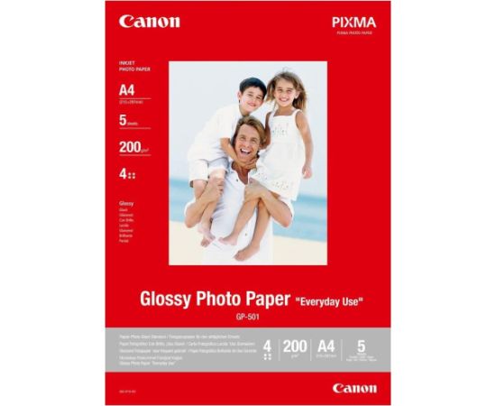 Canon photo paper GP-501 A4 Glossy 200g 5 sheets