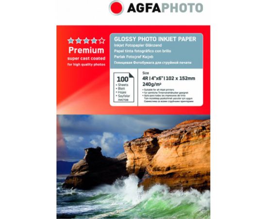 Agfaphoto фотобумага 10x15 Premium Glossy 240 г 100 листов