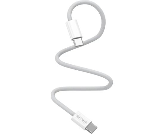 JBL Jellico IP15 Pīta auduma iPhone 15 / 16 USB-C uz USB-C Datu & Ātrās PD 60W uzlādes kabelis 1m Balts