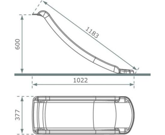 4IQ Sarkans slidkalniņš, 118 cm