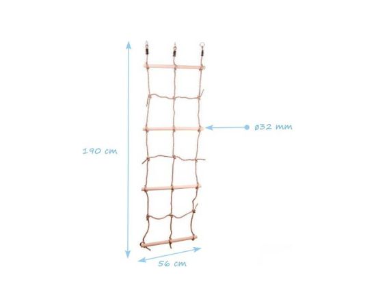 4IQ Kāpšanas tīkls ar koka pakāpieniem (560 x 320 mm)