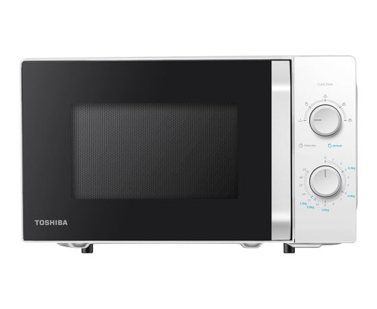 Microwave oven, volume 20L, mechanical control, 800W, 5 power levels, LED lighting, defrosting, cooking end signal, color: White