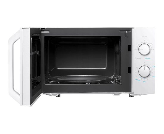 Microwave oven, volume 20L, mechanical control, 800W, 5 power levels, LED lighting, defrosting, cooking end signal, color: White