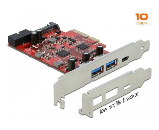 DeLOCK PCIe x4> 1x USB-C / 2xUSB-A / 1xUSB3.0