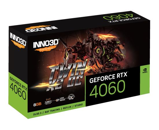 Inno3D N40602-08D6X-173051N graphics card NVIDIA GeForce RTX 4060 8 GB GDDR6