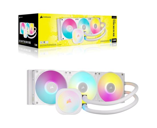 Corsair iCUE LINK TITAN RX RGB Processor All-in-one liquid cooler 12 cm White 1 pc(s)