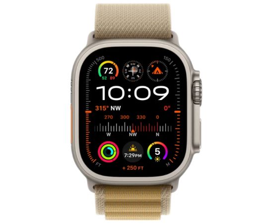 Apple Watch Ultra 2 Умные Часы 49mm / GPS / Cellular / Natural Titanium / Tan Alpine Loop / M