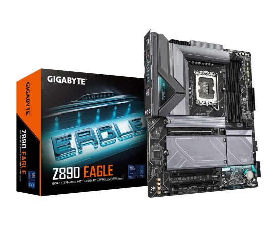 Mainboard GIGABYTE Intel Z890 LGA1851 ATX Memory DDR5 Memory slots 4 2xPCI-Express 4.0 4x	 1xPCI-Express 5.0 16x 4xM.2 1xDisplayPort 4xUSB 2.0 5xUSB 3.2 1xUSB-C 1xRJ45 3xAudio port Z890EAGLE