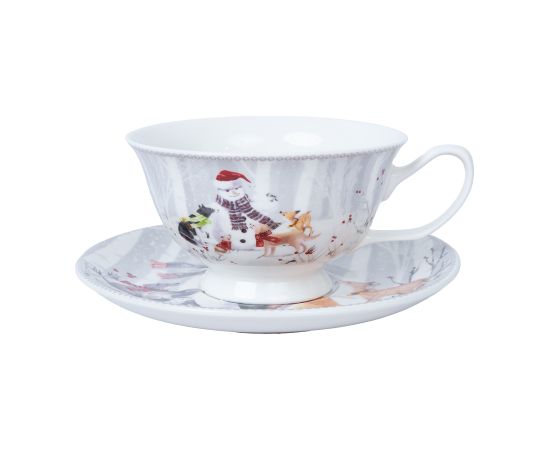 Cup/saucer MIA SNOW 180ml in a gift box