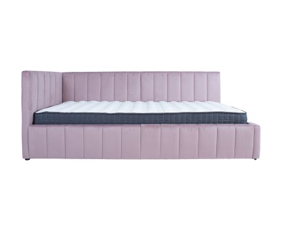 Bed JASPER 90x200cm with mattress HARMONY UNO, mauve rose