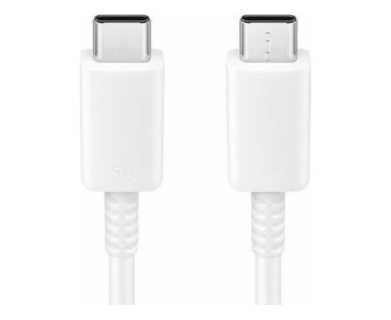 Samsung EP-DN975BWE 45W USB-C uz USB-C Super Ātrs 5A Uzlādes un Datu Kabelis Balts 1m (OEM)