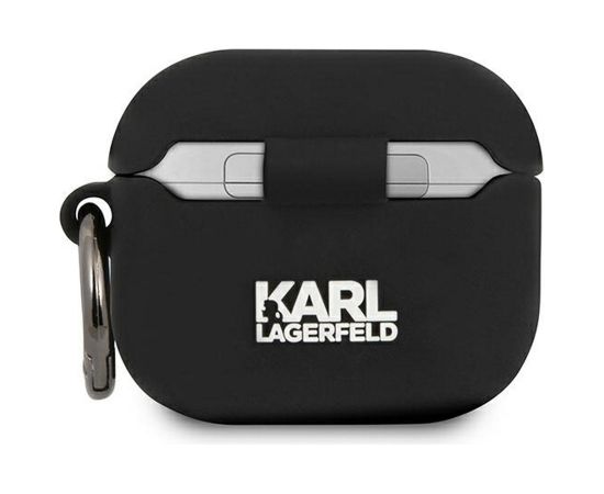 KLACA3SILCHBK Karl Lagerfeld Choupette Head силиконовый чехол для наушников Apple Airpods 3 черный