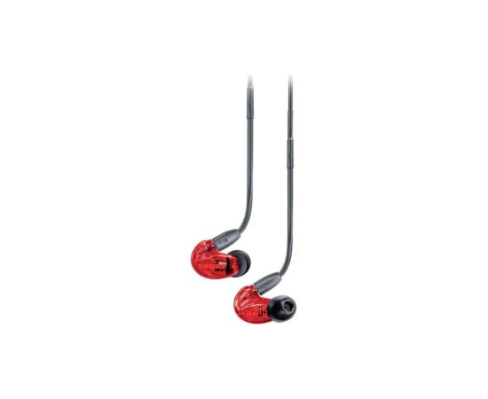 Shure SE215SPE-RD-EFS - Słuchawki douszne z pojedynczym przetwornikiem i kablem 3.5mm (czerwone)