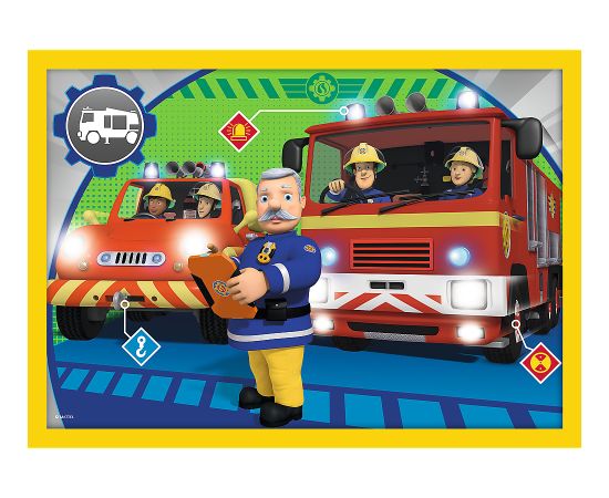 TREFL FIREMAN SAM Pužļu komplekts 4in1 ugunsdzēsējs Sems