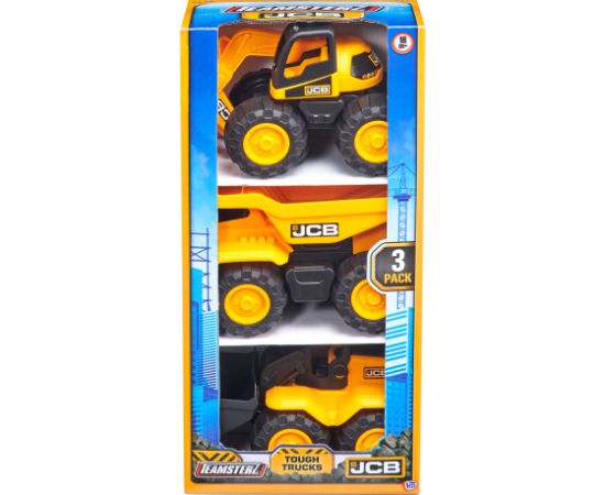 TEAMSTERZ JCB kravas automašīnu komplekts, 3 gab., 18 cm