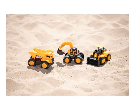 TEAMSTERZ JCB kravas automašīnu komplekts, 3 gab., 18 cm