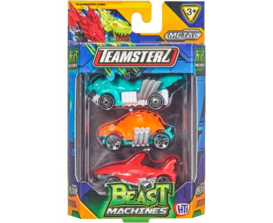 TEAMSTERZ Beast Machine automašīnu 3-paka, 7,5 cm