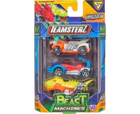 TEAMSTERZ Beast Machine automašīnu 3-paka, 7,5 cm