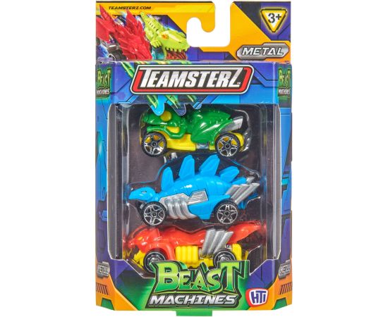 TEAMSTERZ Beast Machine automašīnu 3-paka, 7,5 cm