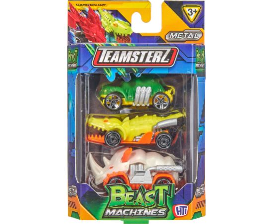 TEAMSTERZ Beast Machine automašīnu 3-paka, 7,5 cm