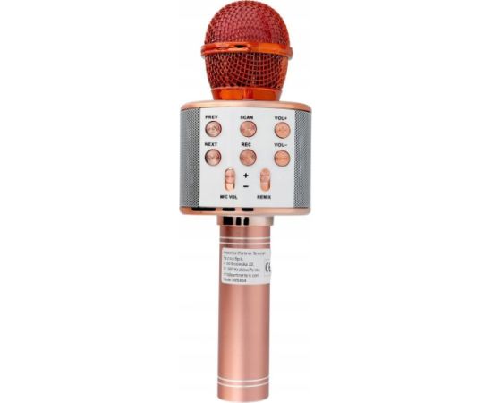 Mikrofon OEM Mikrofon multimedialny karaoke CR58 złoty róż