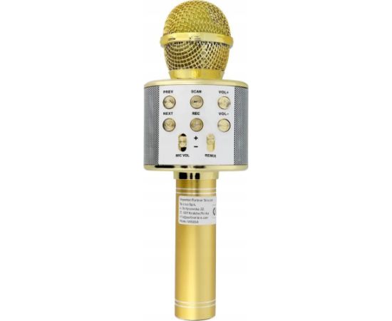 Mikrofon OEM Mikrofon multimedialny karaoke CR58 złoty