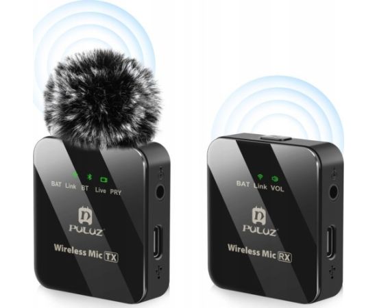 Mikrofon Puluz Mikrofon Bezprzewodowy Bluetooth 3,5mm Trs Trrs Do Telefonu Aparatu Kamery / Pu3153b