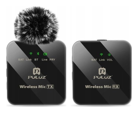 Mikrofon Puluz Mikrofon Bezprzewodowy Bluetooth 3,5mm Trs Trrs Do Telefonu Aparatu Kamery / Pu3153b