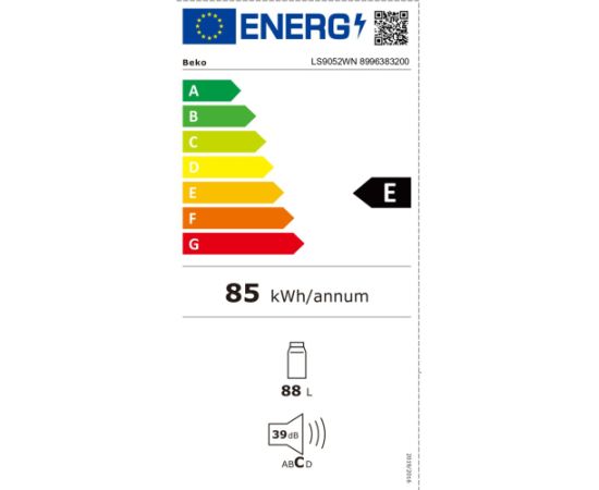 Beko LS9052WN Ledusskapis bez saldētavas 85cm