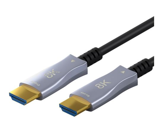 Kabelis HDMI-HDMI 10 m (HDMI 2.1) optiskais hibrīds 8K @ 60 Hz/ 4K @ 120 Hz Goobay