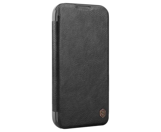 Etui Nillkin Qin Prop Leather iPhone 16 Pro Max (czarny)