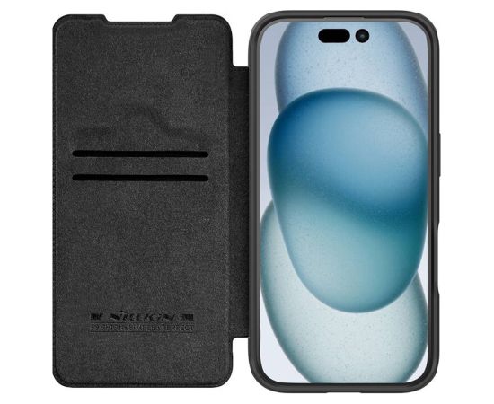 Etui Nillkin Qin Prop Leather iPhone 16 Pro Max (czarny)