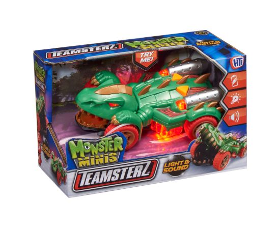 TEAMSTERZ Mighty Machine dinozaura automašīna ar gaismas un skaņas efektiem, 12,5 cm