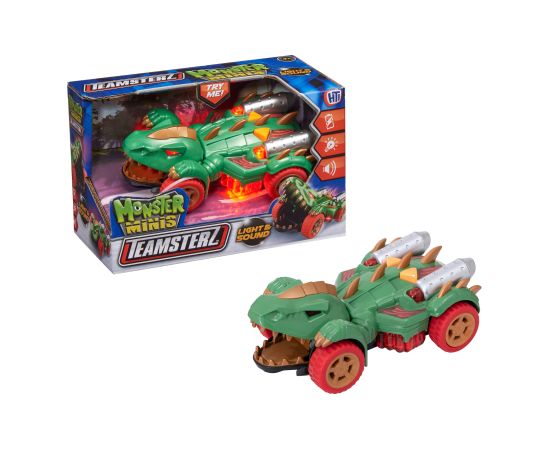 TEAMSTERZ Mighty Machine dinozaura automašīna ar gaismas un skaņas efektiem, 12,5 cm